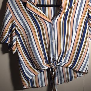 Cropped boyfriend shirt